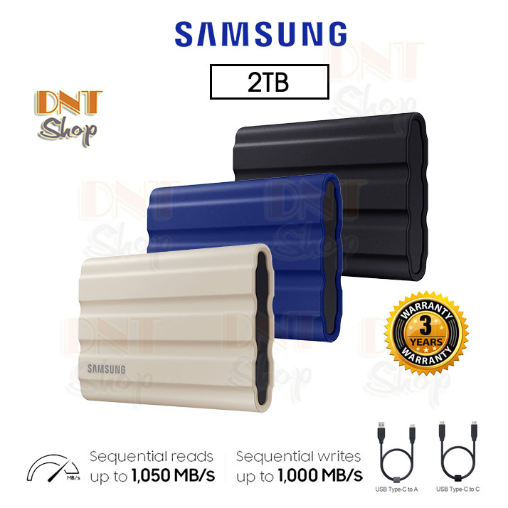  Ổ cứng di động SSD Portable Samsung T7 Shield 2TB - USB 3.2 Gen 2  MU-PE2T0  - BH 3 Năm 