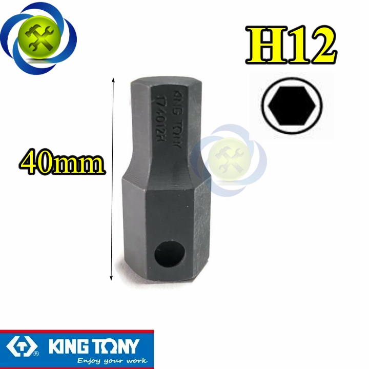 Mũi lục giác 12mm kingtony 174012h loại gắn tuýp 3/4 609616m
