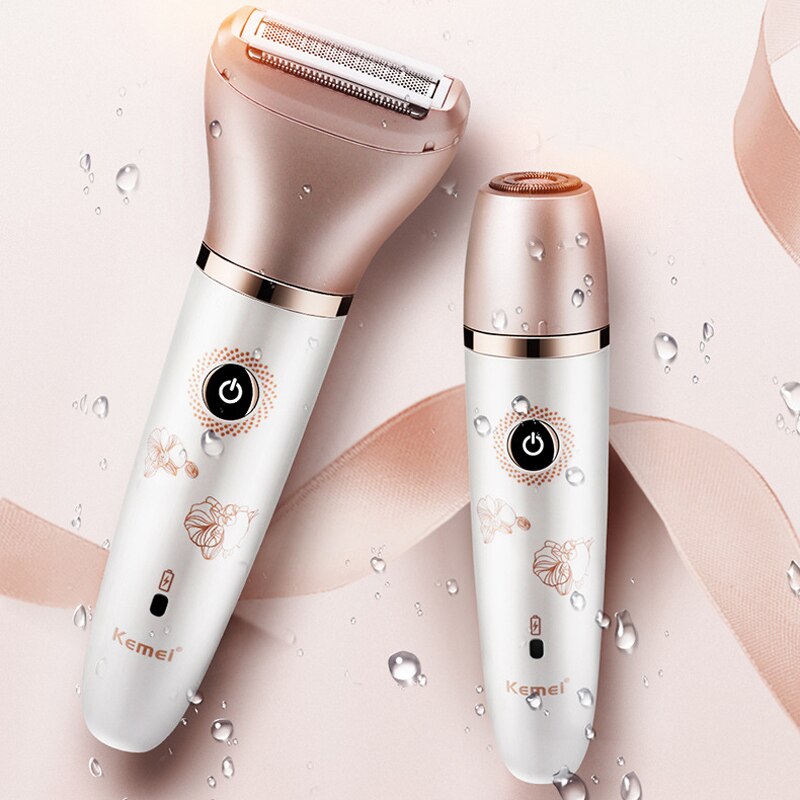 Máy Cạo Lông Toàn Thân Với 2 Đầu Cạo Kemei KM - 1632