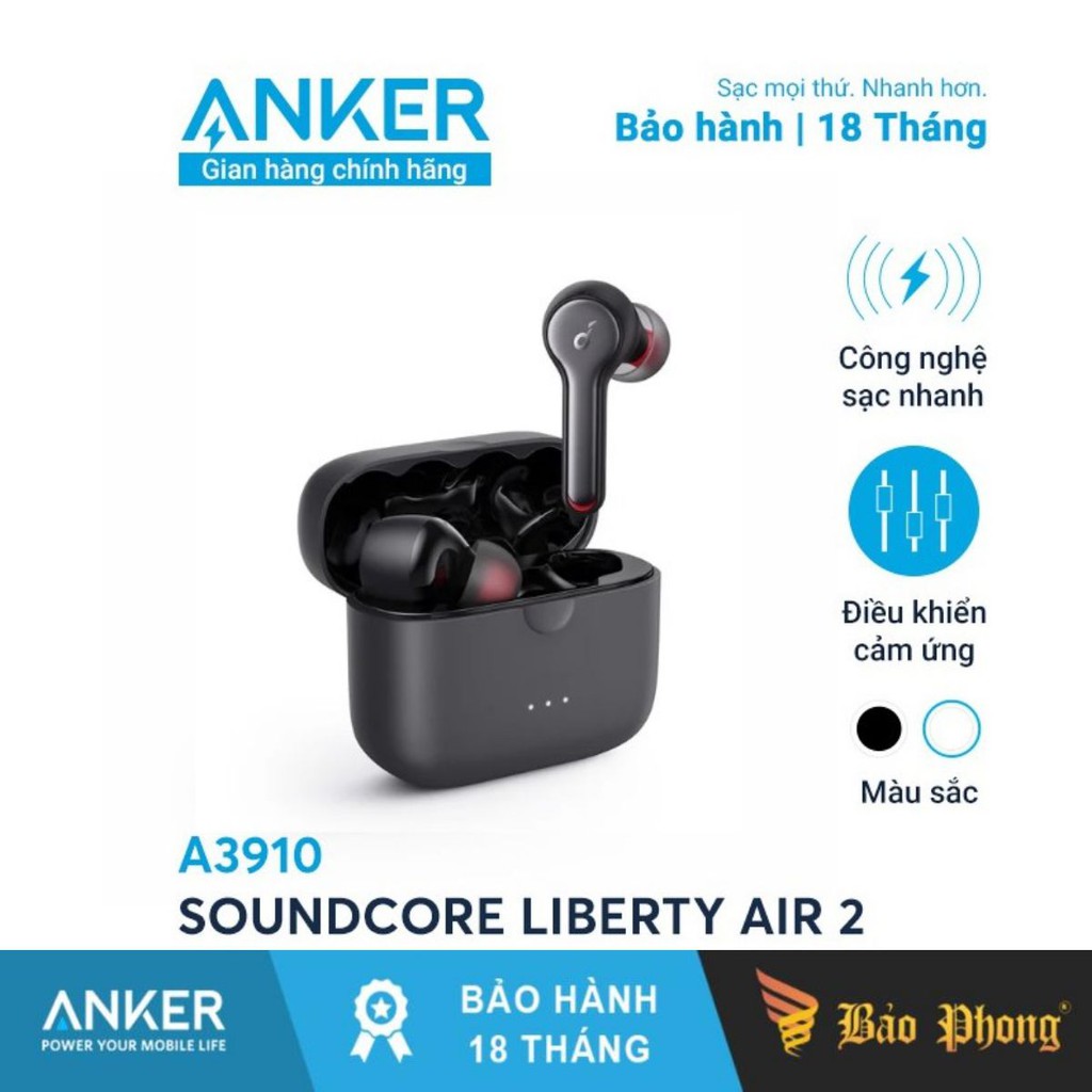 Tai nghe anker a3910 bluetooth 5.0 soundcore liberty air 2