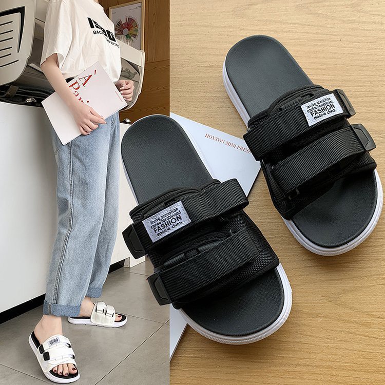 Dép nữ nam quai dán unisex invitiFashion 2 màu vải thoáng khí bền đẹp