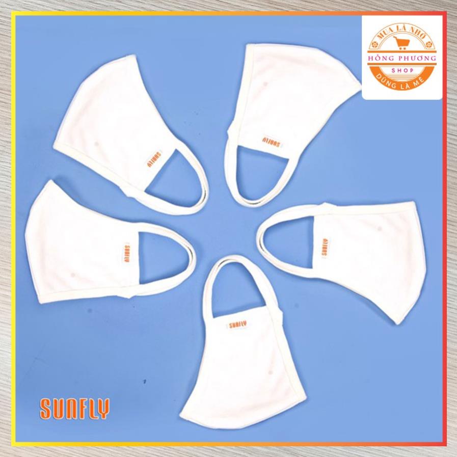 5 Khẩu trang vải Sunfly công nghệ nano ion bạc kháng khuẩn - Loại KT002 100% Cotton