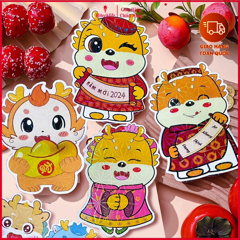 Combo 10 bao lì xì câu chúc tết năm 2024