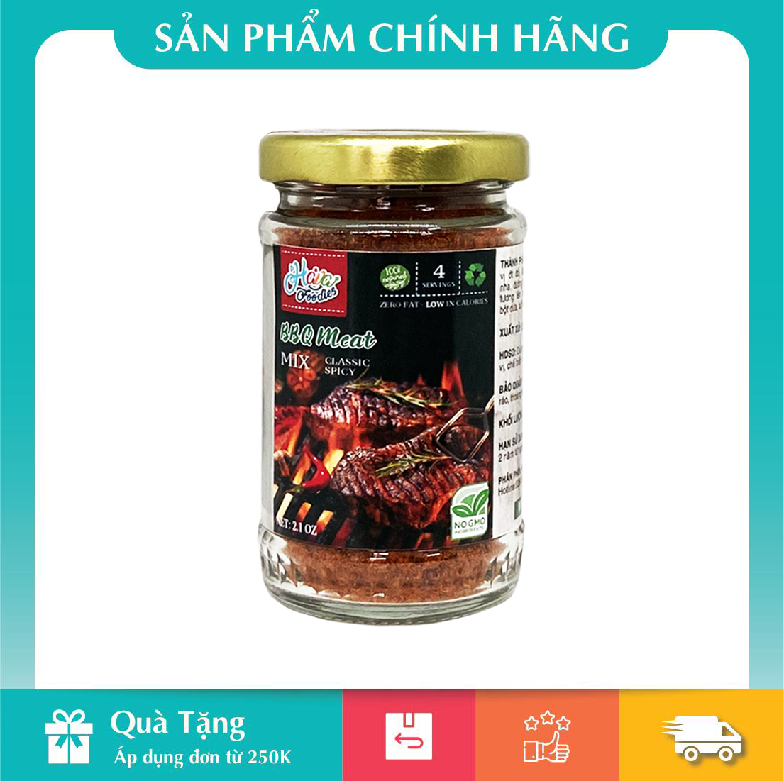 [HCM]Bột Gia Vị Ướp Thịt Nướng Hủ 60gr - Barbecue Meat Powder