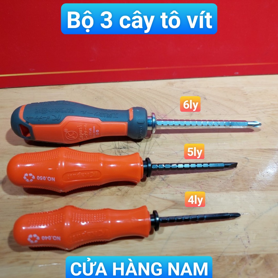  Bộ 3 cây tô vít 2 đầu  tăng đưa 4,5,6 ly Thương hiệu Kapusi Tô vít có thể điều chỉnh chiều dài thân tô vít tay cầm cao su chắc chắn chống trơn trượt đặc biệt 3 cây tô vít có thể tăng đưa tô vít ngắn dài- Cửa Hàng Nam 