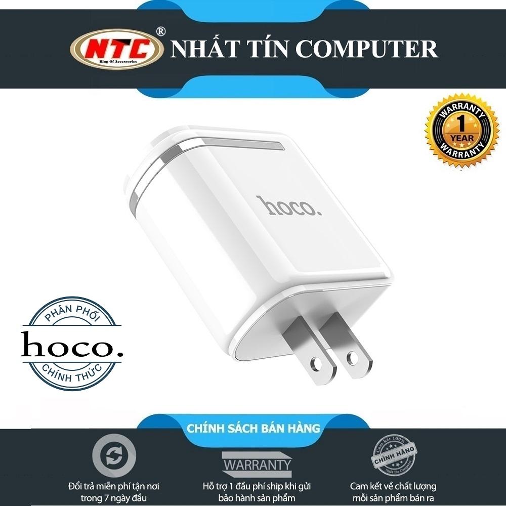 Cốc sạc 2 cổng hoco c39 us - max 5v-2.4a - màn hình lcd hiển thị điện áp - hãng phân phối chính thức - nhất tín computer
