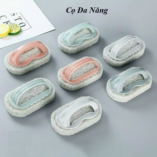 Bàn chải cọ rửa, vệ sinh nhà cửa đa năng, tay cầm chắc chắn, miếng cọ dày dặn - giadung pro