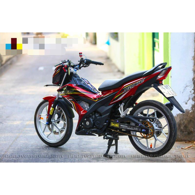 TEM RỜI SONIC 150 ĐỎ - DECAL RUBY