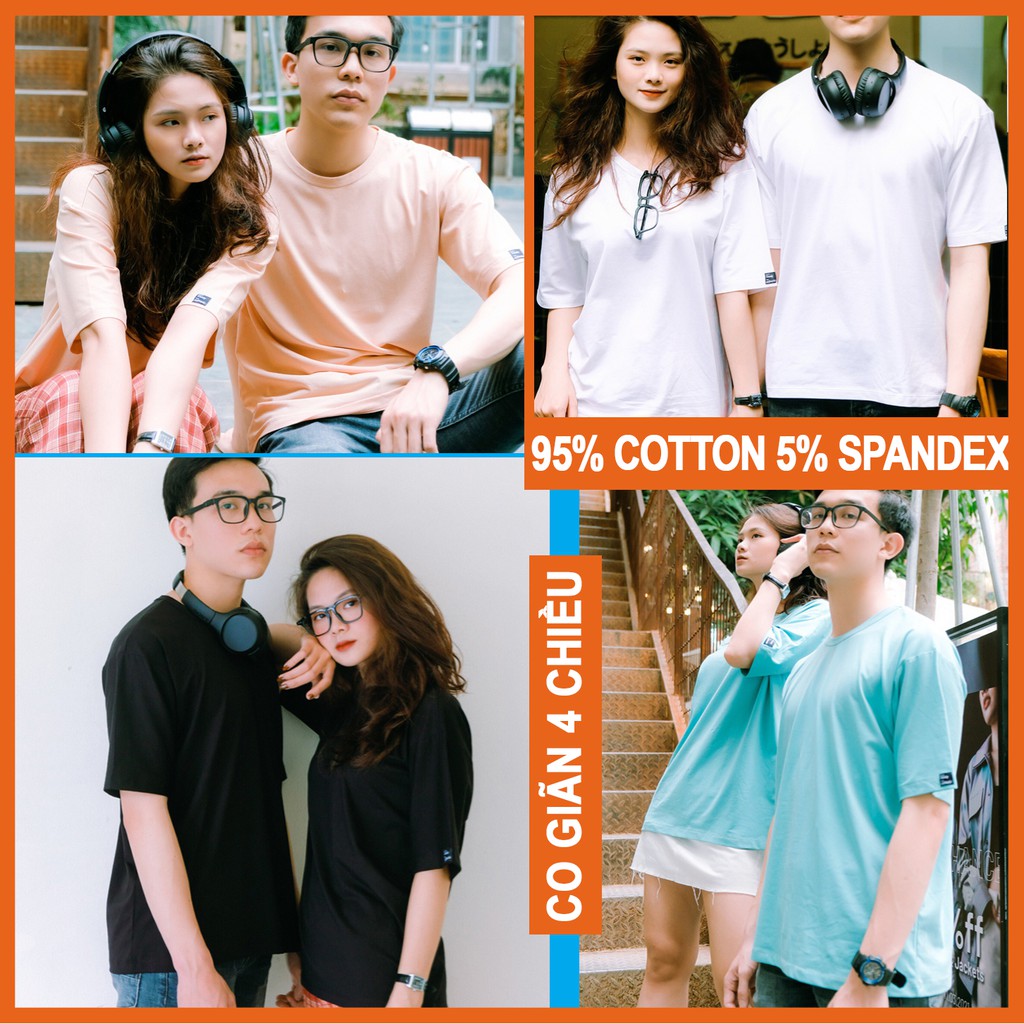 Áo thun trơn unisex nam nữ tay lỡ MADELA nhiều màu kiểu dáng basic
