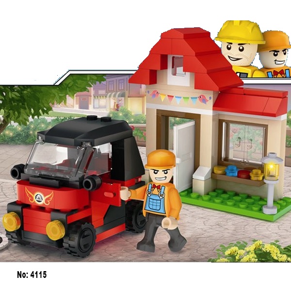 Bộ đồ chơi xếp hình cao cấp kỹ sư công trình CGBX4115 - đồ chơi xếp hình, do choi tre em, đồ chơi phát triển