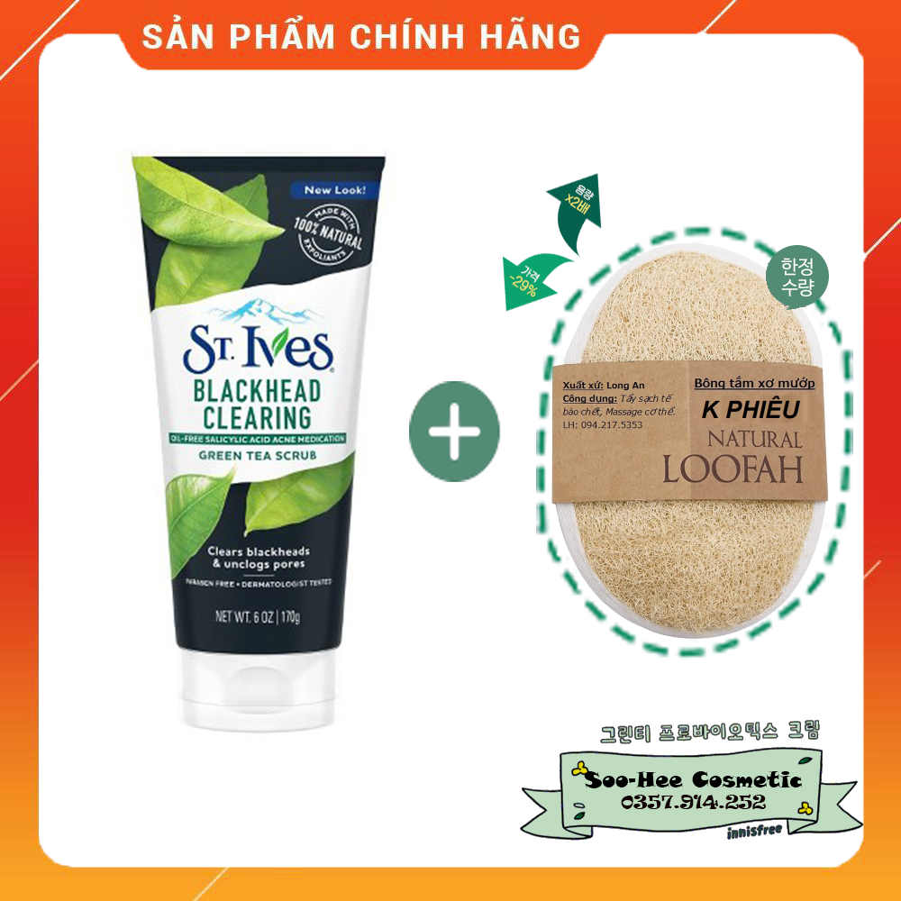 [HCM]SRM088 ST.IVES Trà Xanh Green Tea Scrub 170ml
