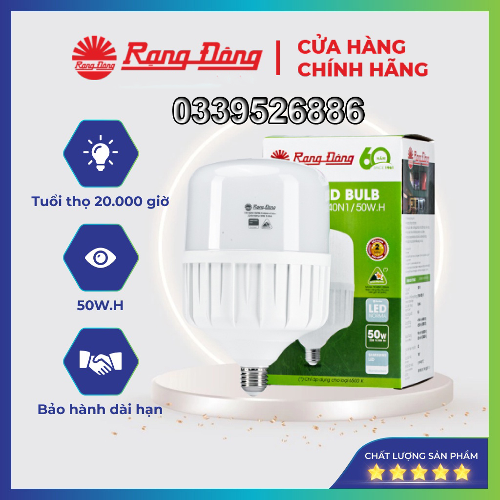 Bóng đèn led trụ 50w rạng đông - samsung chipled