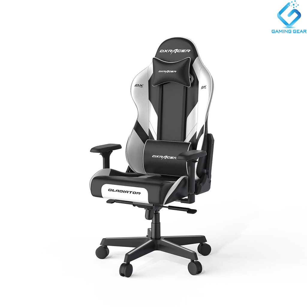 Ghế dxracer gladiator - black white - da pvc cao cấp - khung full kim loại - tay ghế 4d - nghả lưng 135 độ - bảo hành 1 năm