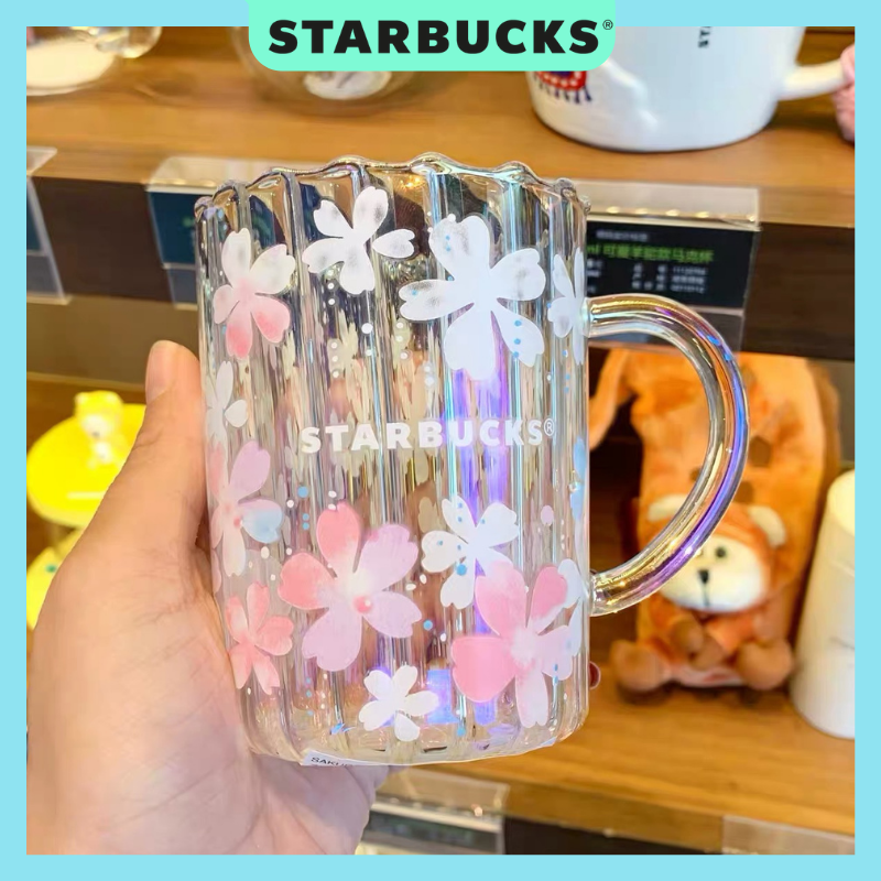 Ly cốc thủy tinh STARBUCKS Sakura Hoa anh đào 2020 Dung tích 355ml