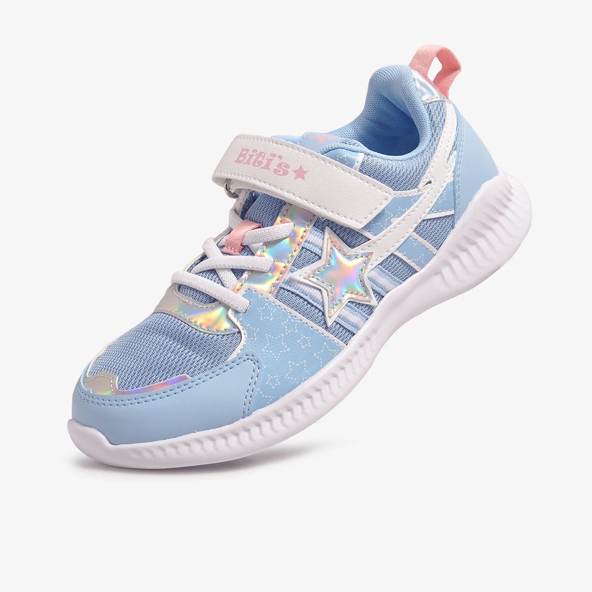   Hoàn Xu   HOT BÁN CHẠY  GIÀY THỂ THAO BATA HỌC SINH BÉ GÁI BITIS XÉ DÁN NGÔI SAO DSG004900  HỒNG + XANH DƯƠNG + TRẮNG  - BITIS GIRLS SPORT SNEAKERS 