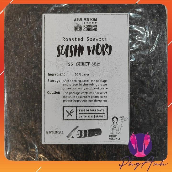 Rong biển cuộn cơm sushi kimpap loại 100 lá