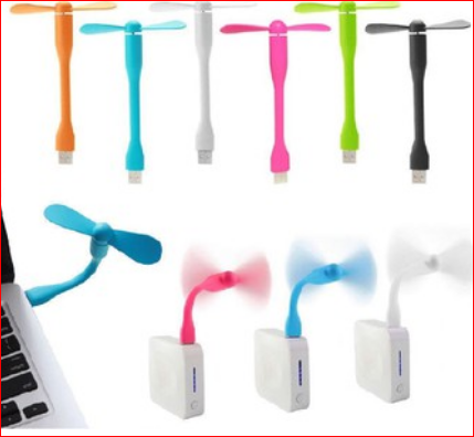 Quạt Mini 2 Cánh Rời Siêu Mát Cổng Usb - Màu Ngẫu Nhiên