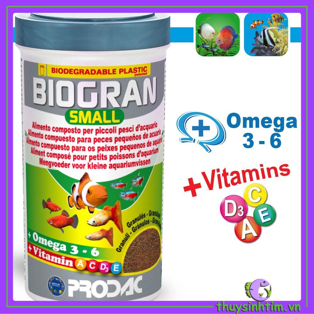Thức ăn dạng hạt cho cá nhỏ biogran small - prodac