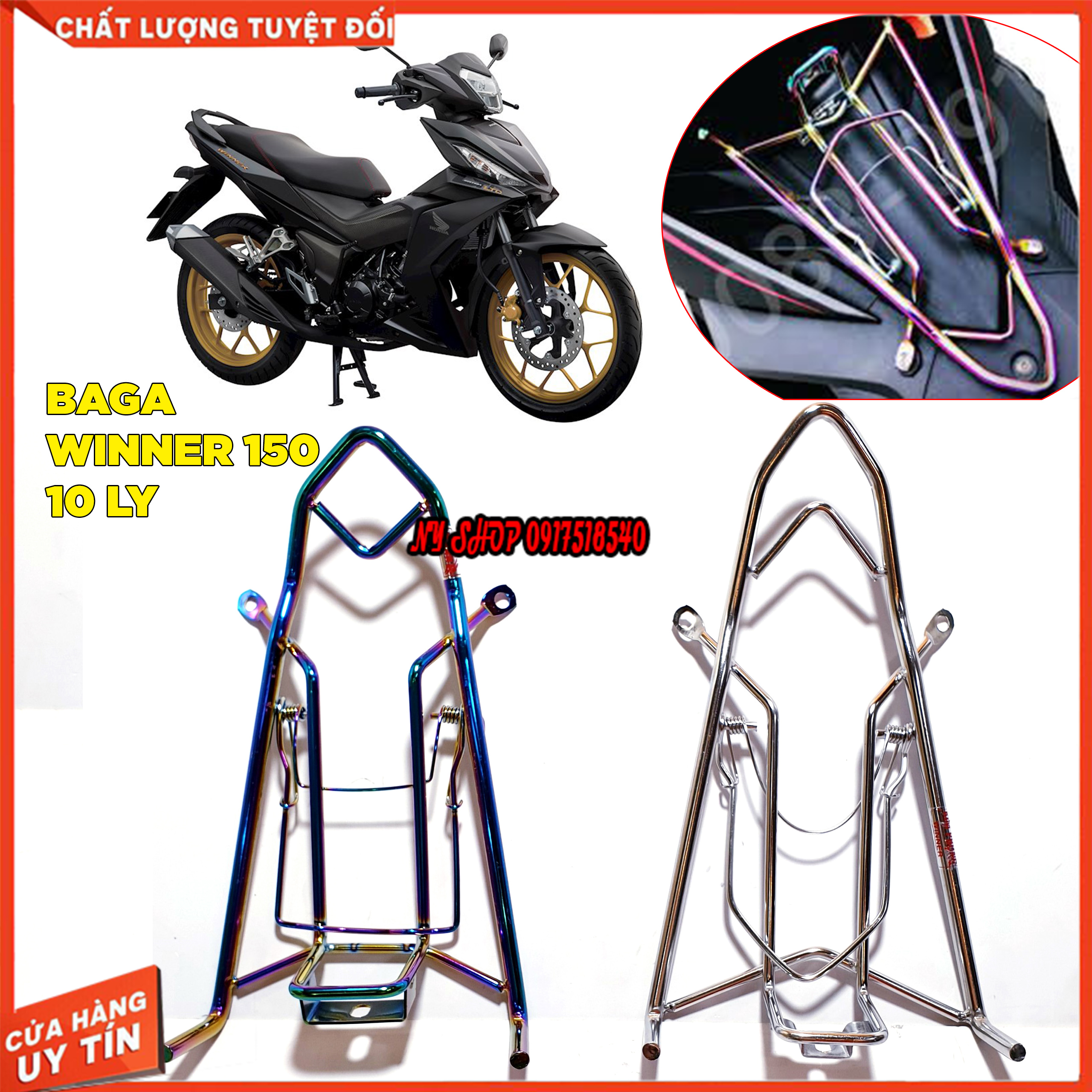 BAGA WINNER V1 MẪU 10 LY DẦY ĐẸP