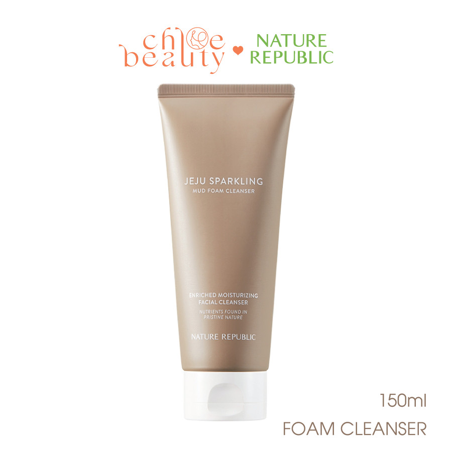 Sữa rửa mặt bùn khoáng sạch sâu nature republic jeju sparkling mud foam cleanser