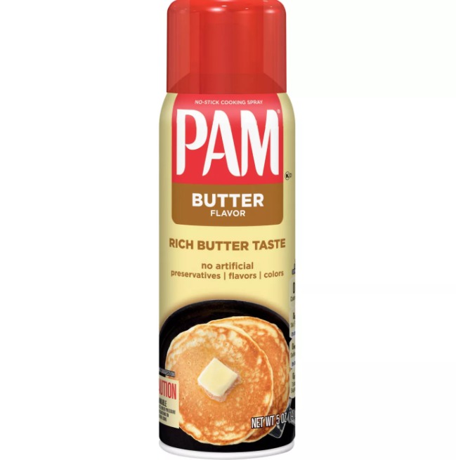 Dầu ăn kiêng dạng xịt vị bơ pam butter flavor canola oil spray 141g