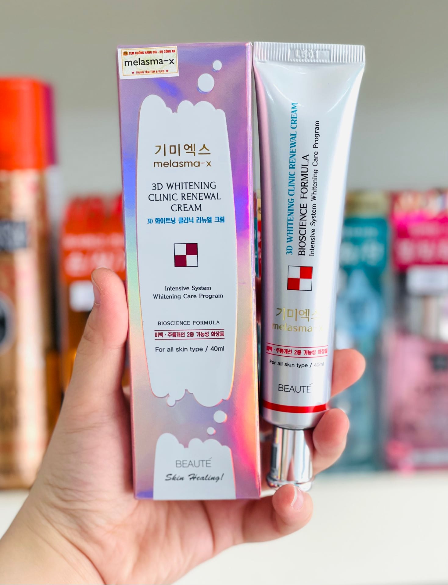 Kem Dưỡng Trắng Da Beaute Cosmetic 3D Whitening Clinic Cream 40ML