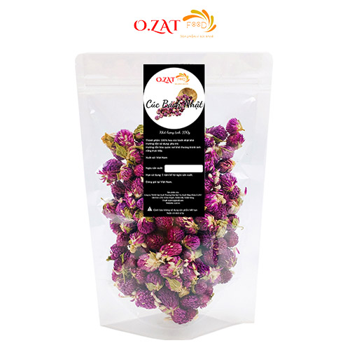 Hoa cúc bách nhật khô O.ZAT 100g , pha trà hoa, trà thảo mộc, hàng sạch sẽ không tạp chất
