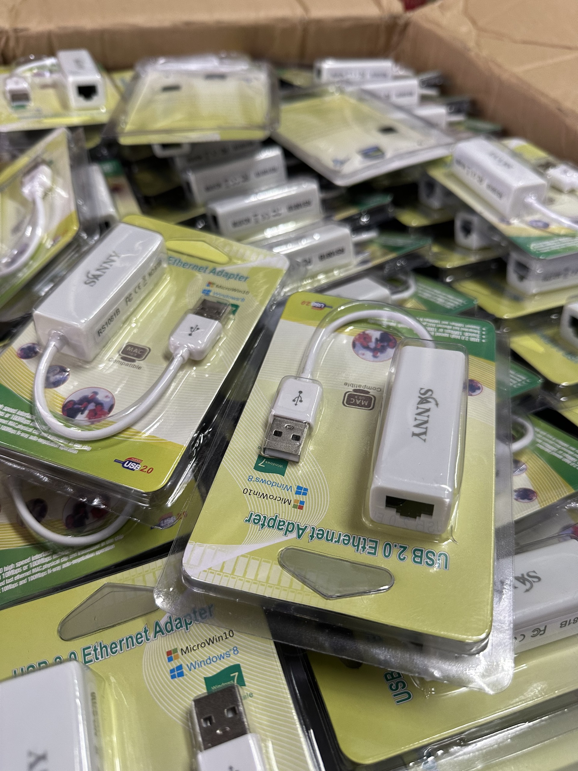 (HCM) USB LAN USB to LAN Bộ chuyển đổi USB ra LAN RJ45 (Trắng) USB 2.0