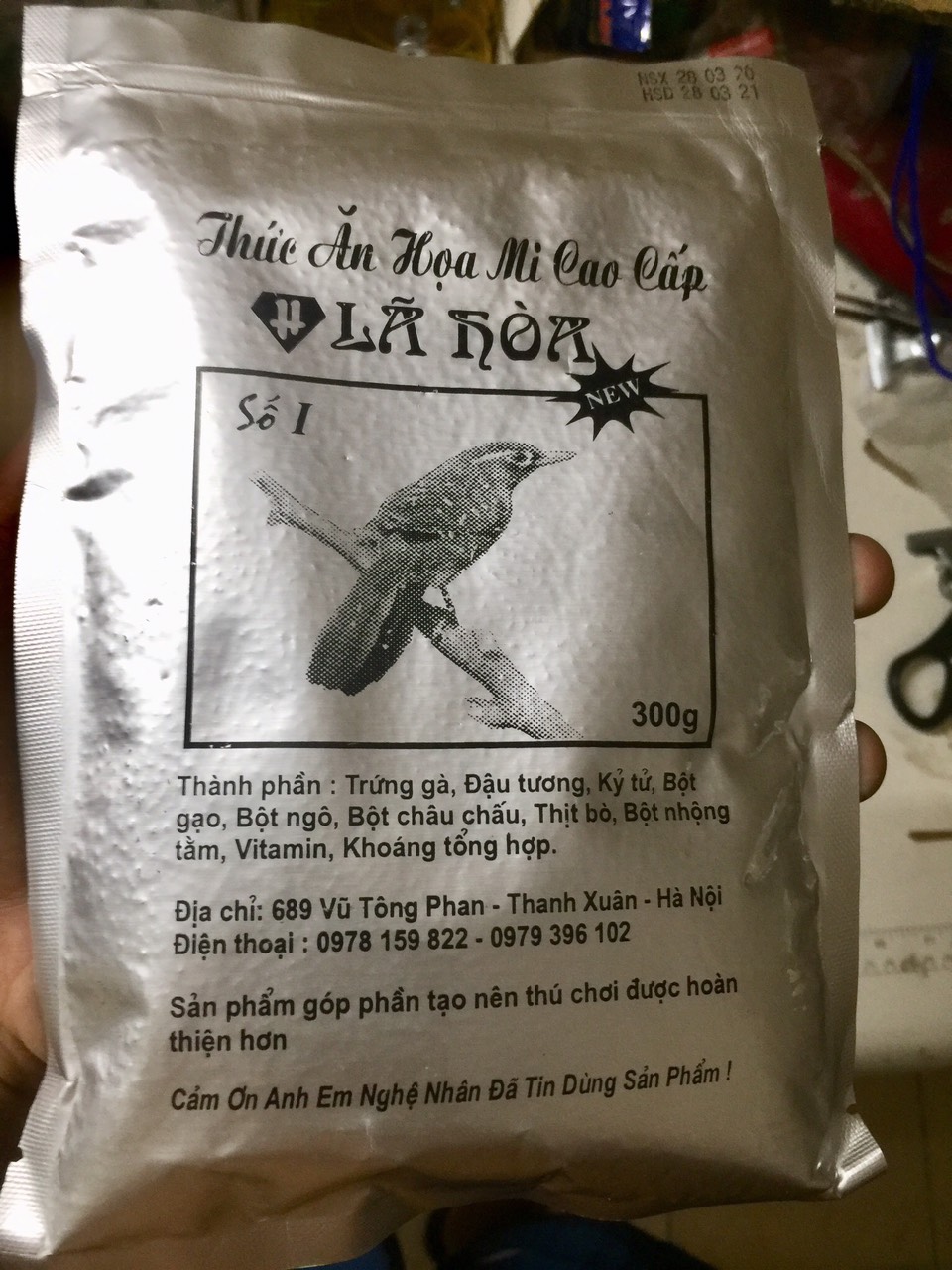 CÁM CHIM HỌA MI LÃ HÒA BẠC SỐ 1 300GRAM