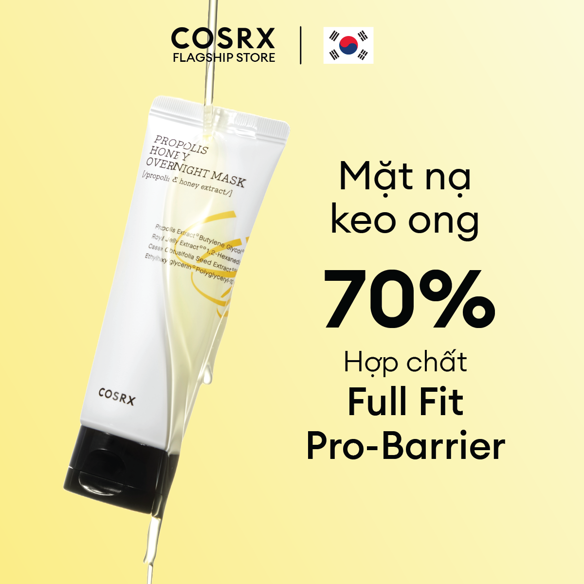 Mặt nạ keo ong COSRX Full Fit Propolis Honey Overnight Mask 60ml
