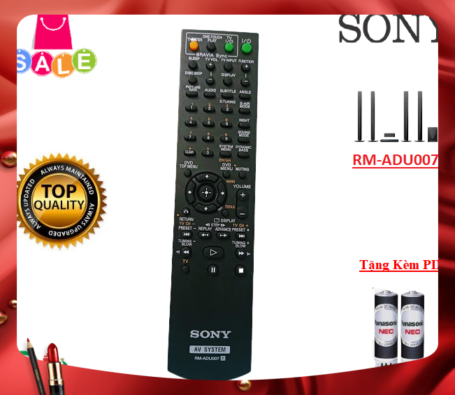 Remote điều khiển giàn âm thanh sony 5.1 rm- adu007. hàng chính hãng-tặng kèm pin