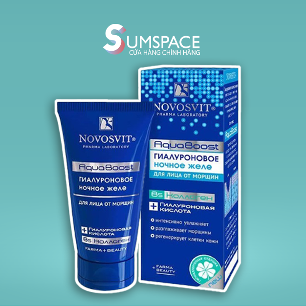 Gel dưỡng ẩm novosvit ha b5 aqua boost giúp dưỡng ẩm, phục hồi cho da mặt - 50ml