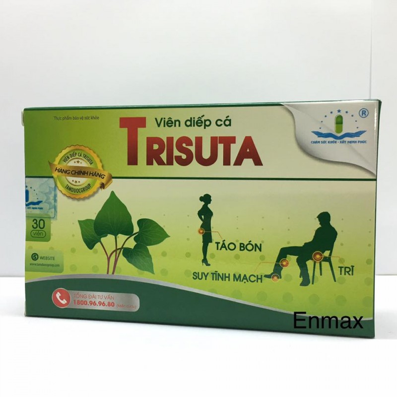 Viên Diếp cá Trisuta giúp giảm táo bón, hỗ trợ điều trị bệnh Trĩ