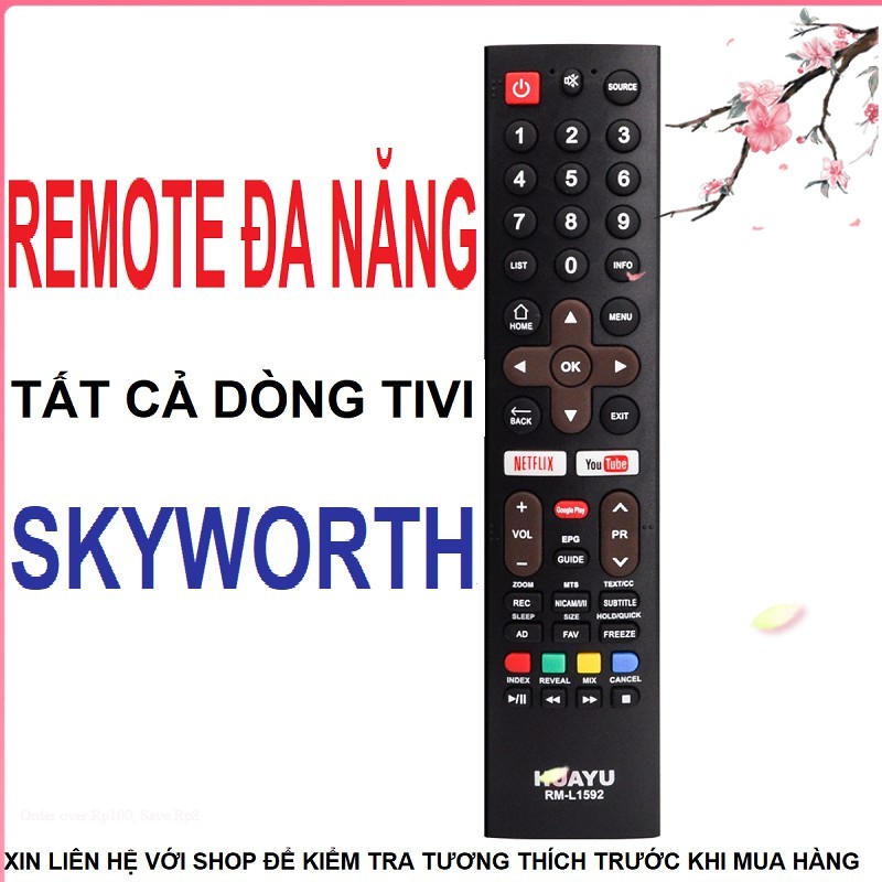 Remote điều khiển tivi skyworth smart rm-l1592