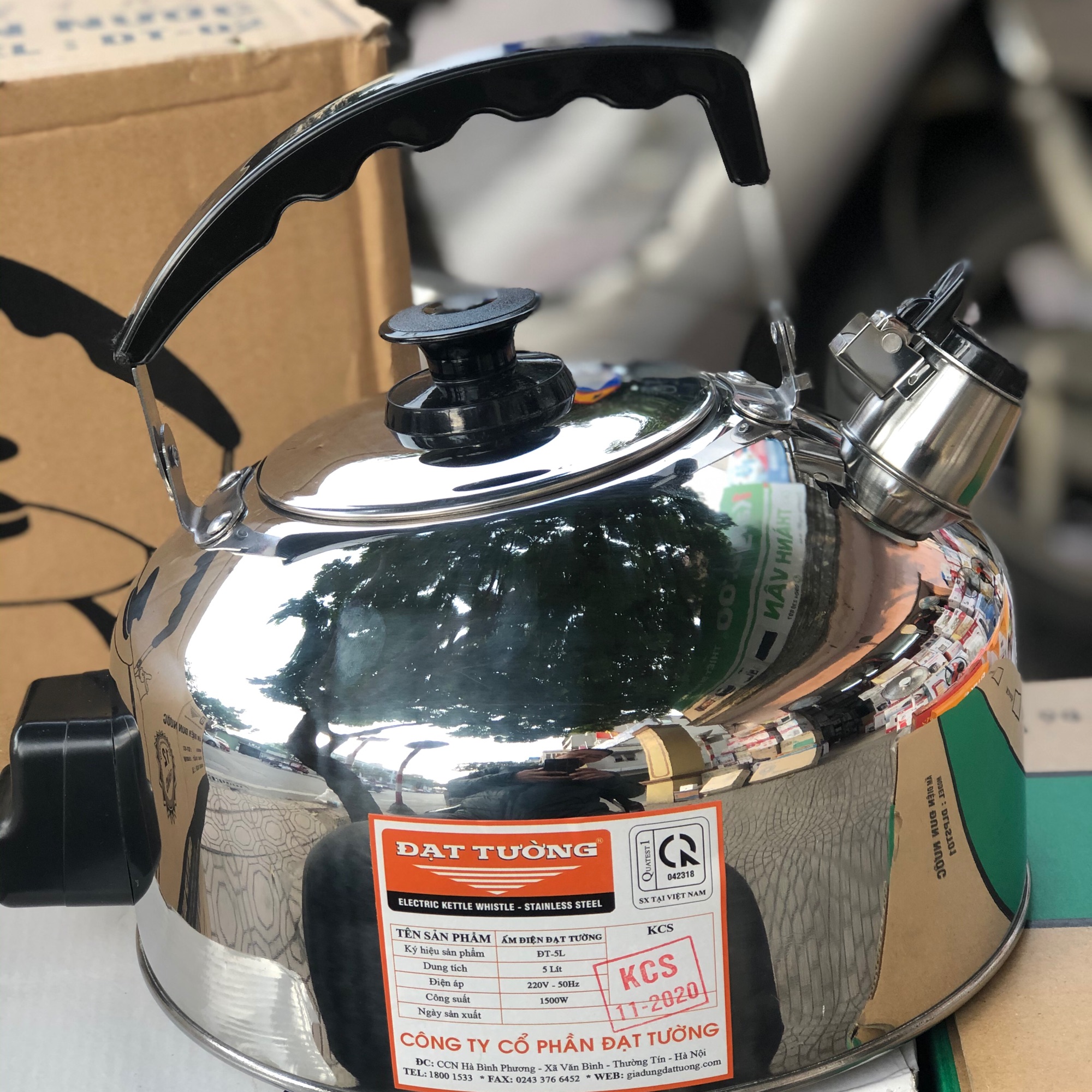Ấm đun nước đạt tường 3l-5l có còi báo