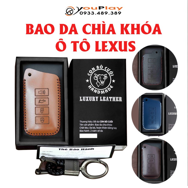 Bao da chìa khoá ô tô lexus, bọc chìa khoá ô tô bảo vệ chống xước lexus rx350, rx570,..