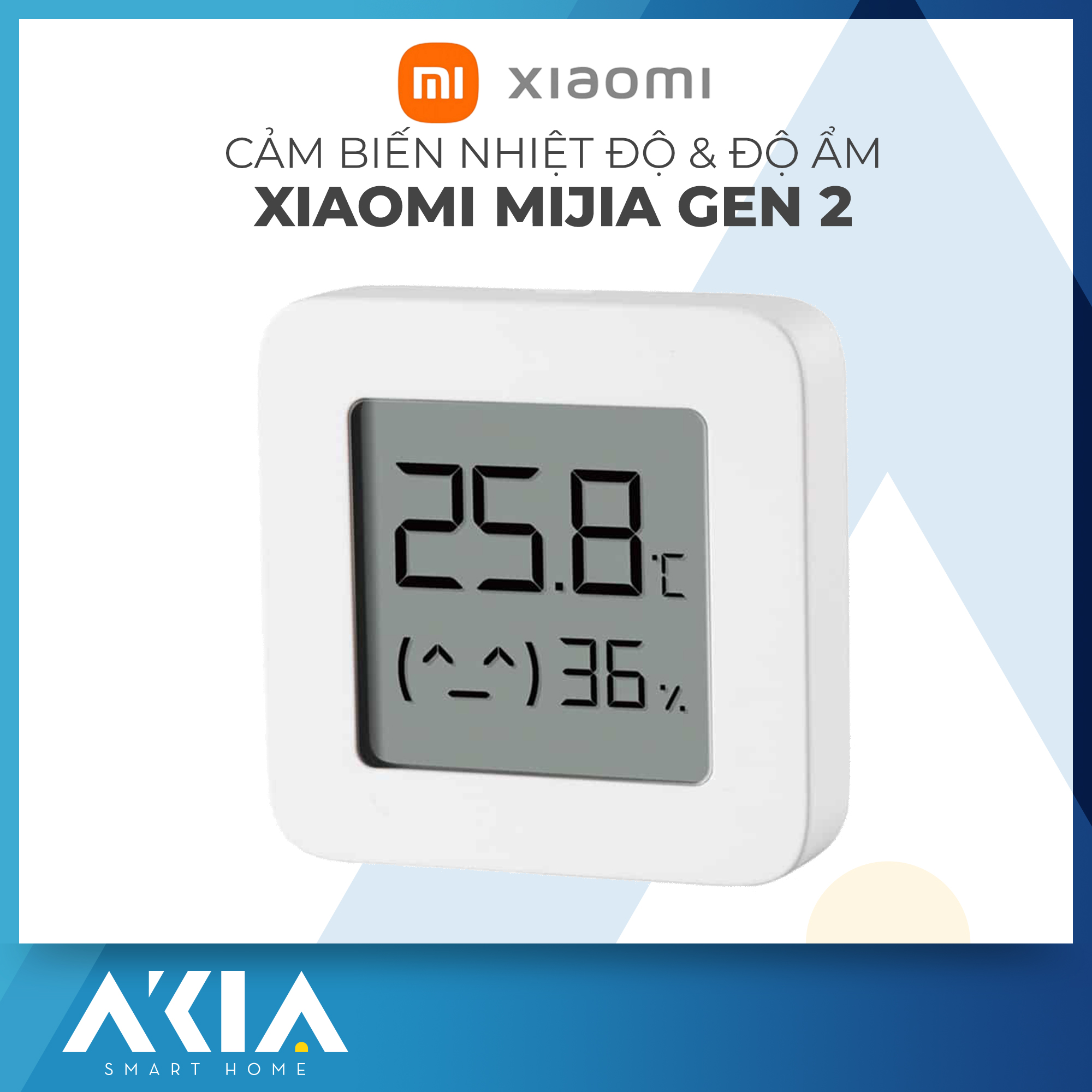 Nhiệt ẩm kế điện tử Xiaomi Gen 2 LYWSD03MMC - Có màn hình LCD