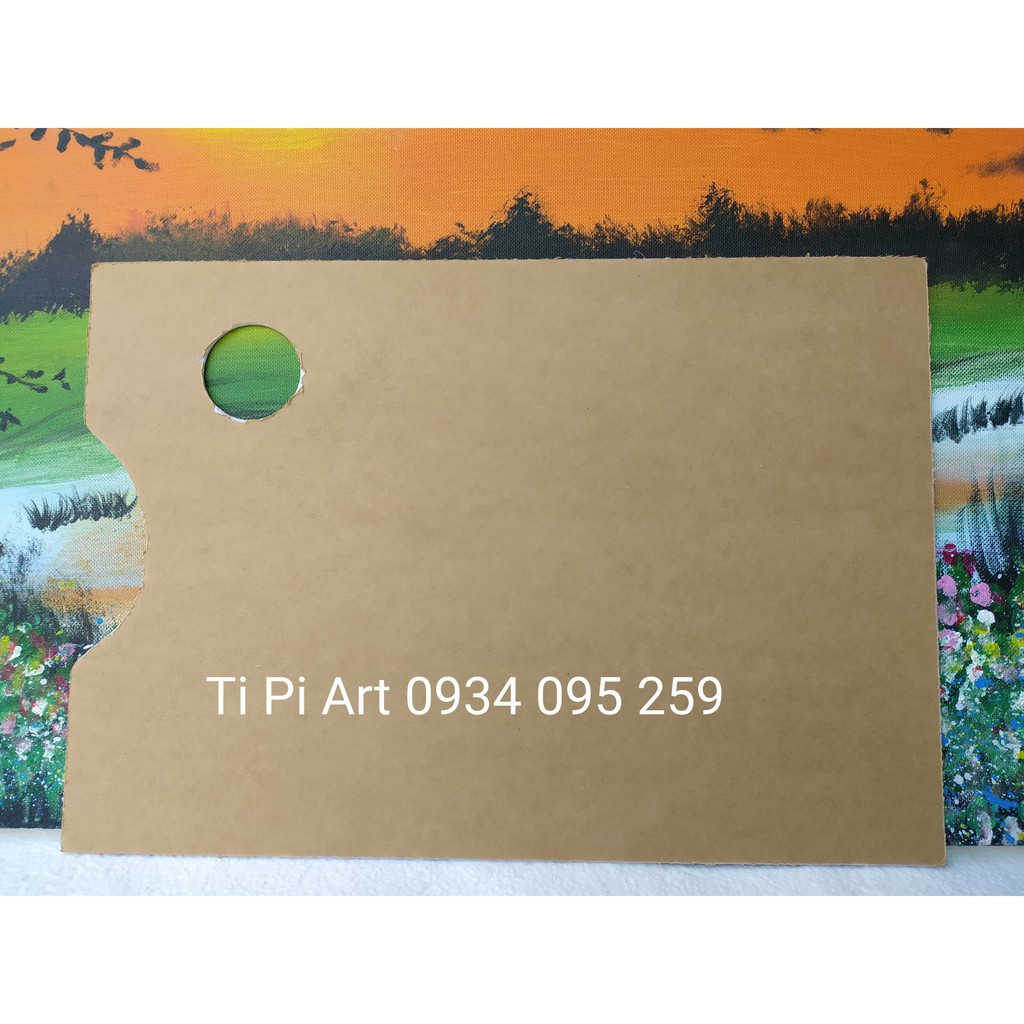 Khay pha màu bằng mica, Color Palette mica, Vỉ Pha Màu Nhựa 34x24cm