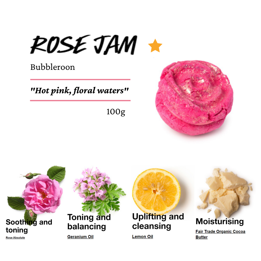 Viên tạo bọt bồn tắm lush - rose jam bubbleroon