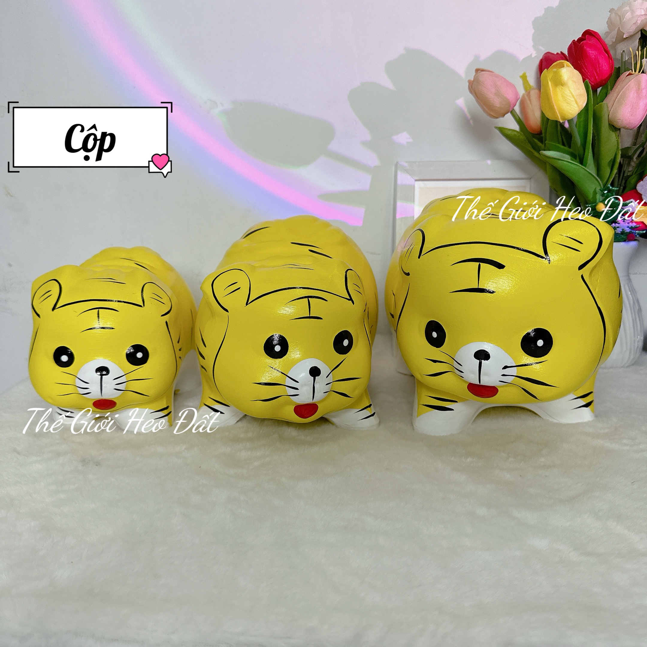 Heo đất tiết kiệm đẹp dễ thương hình cún, gấu, doremon, kitty, mèo cộp - Size trung, lỡ, lớn