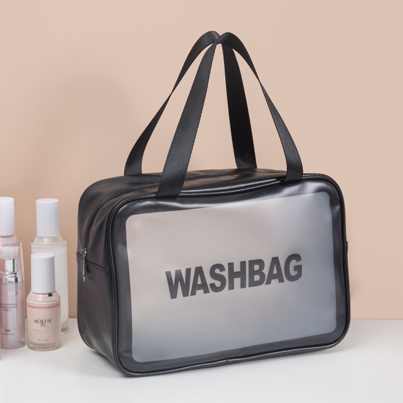 Túi Đựng Mỹ Phẩm WASHBAG Chống Nước Da Pu Nhựa PVC Trong Suốt TWB007