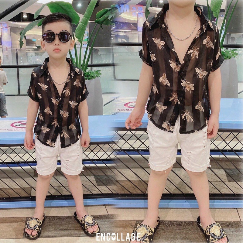 Set bộ áo sơ mi lụa hoặc quần kaki thô mềm 9-22kg