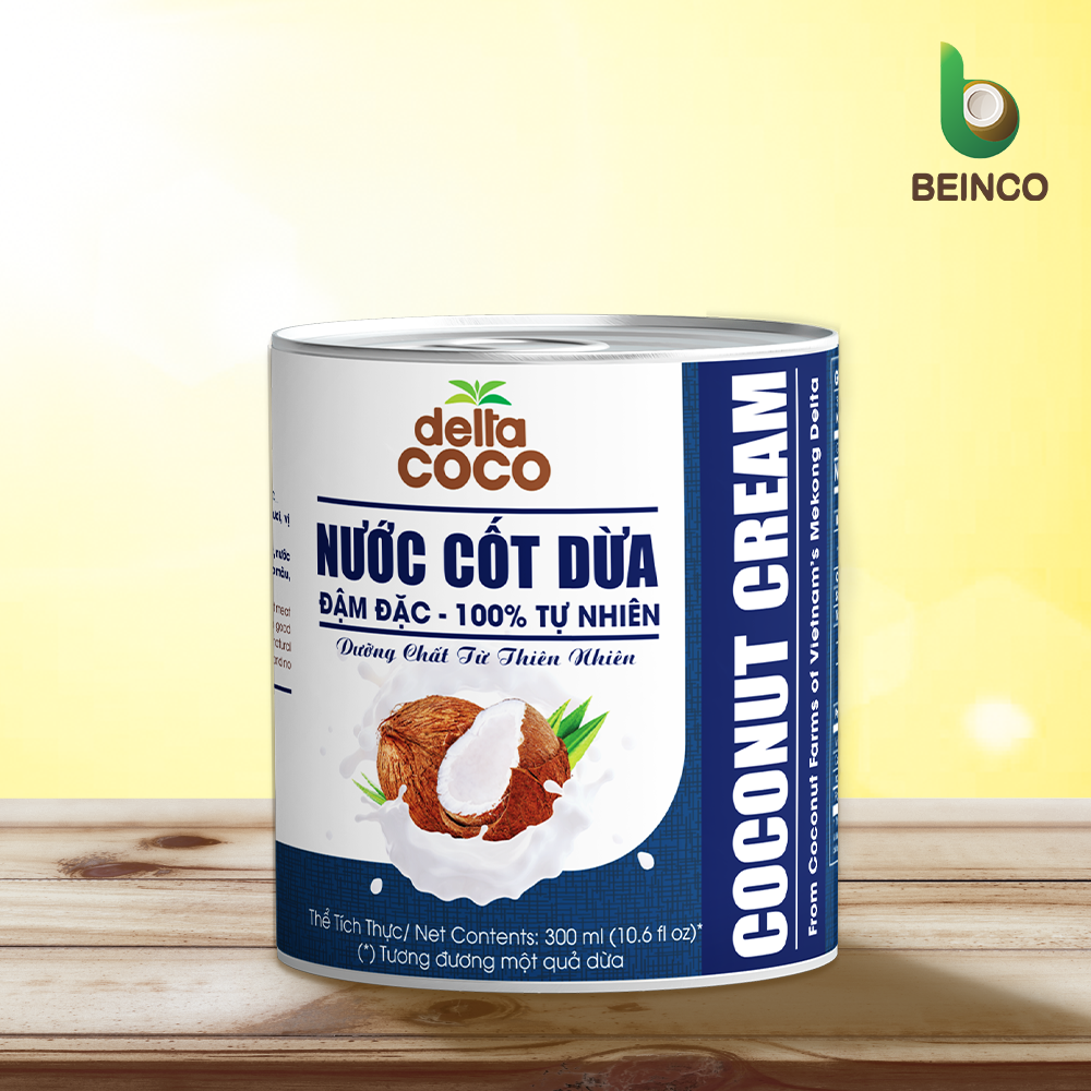 Nước Cốt Dừa Đóng Lon Đậm Đặc Delta Coco 300ml