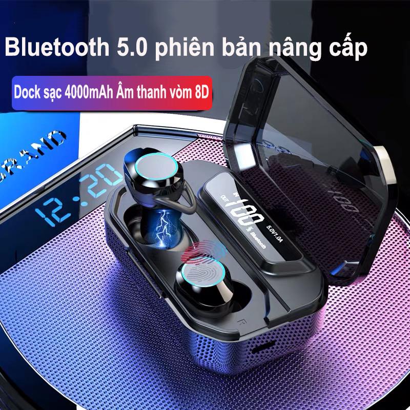 Tai nghe SAMAWMIVI G02 Plus bluetooth 5.0 phiên bản nâng cấp dung lượng hộp sạc 4000mAh chống nước cấp độ 7 tai nghe