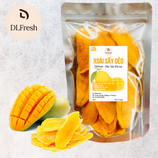 300G Xoài sấy dẻo không đường, xoài sấy dẻo thái lan cực ngon, trái cây sấy dẻo không đường ăn kiêng