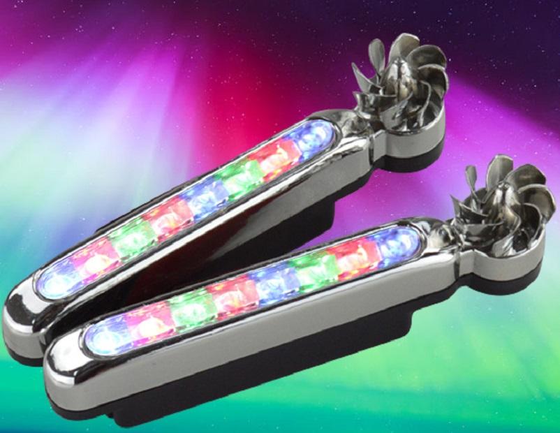 Bộ 2 Đèn Led Xe Máy - Đèn Led Năng Lượng Gió Trang Trí Xe Gắn Được Cho Xe Máy Và Ô tô ,Không Cần Nguồn Điện , Siêu Tiện Lợi