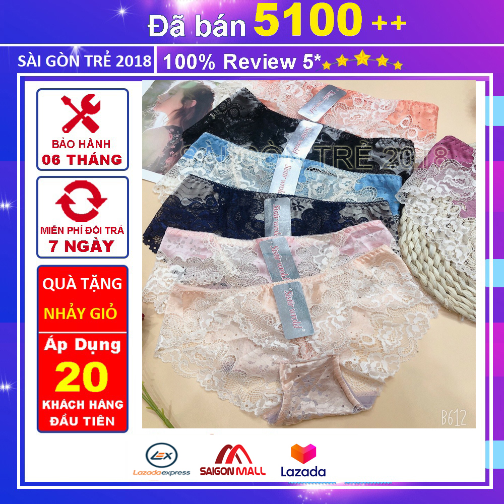 Set 5 Quần Lót Phi Bóng Pha Ren Sexy Mẫu Mới