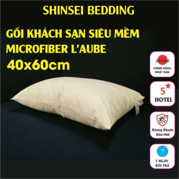 [HCM]Gối nằm siêu mềm Microfiber Laube 40x60cm thương hiệu Nhật Bản có kháng khuẩn khử mùi