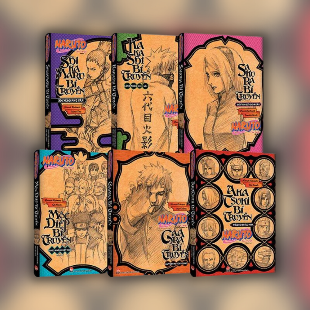 Boxset Tiểu Thuyết Naruto Bí Truyền (Bộ 6 Tập)