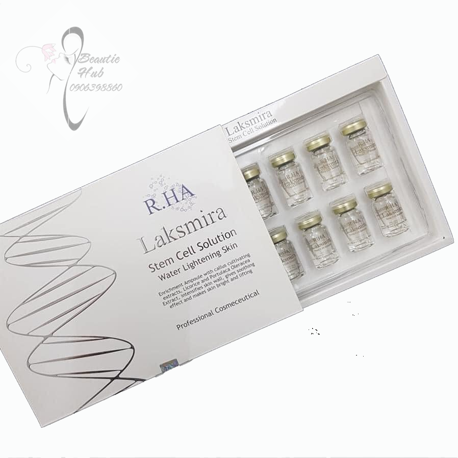 [HCM][Hộp 10 lọ] Tế bào gốc noãn thực vật trắng da thu hẹp lỗ chân lông Laksmira Stem Cell Solution lọ 5ml Hàn Quốc